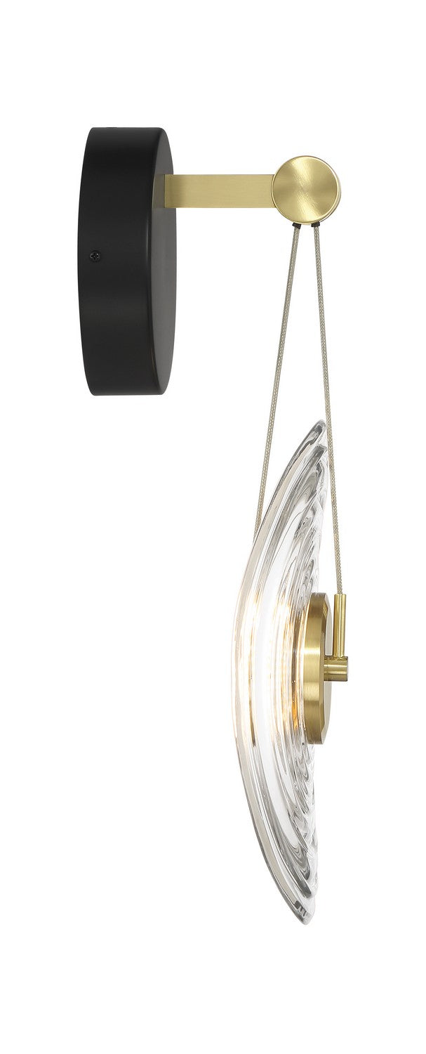 George Kovacs P5602-884-L LED Wall Sconce, Coal And Brushed Gold