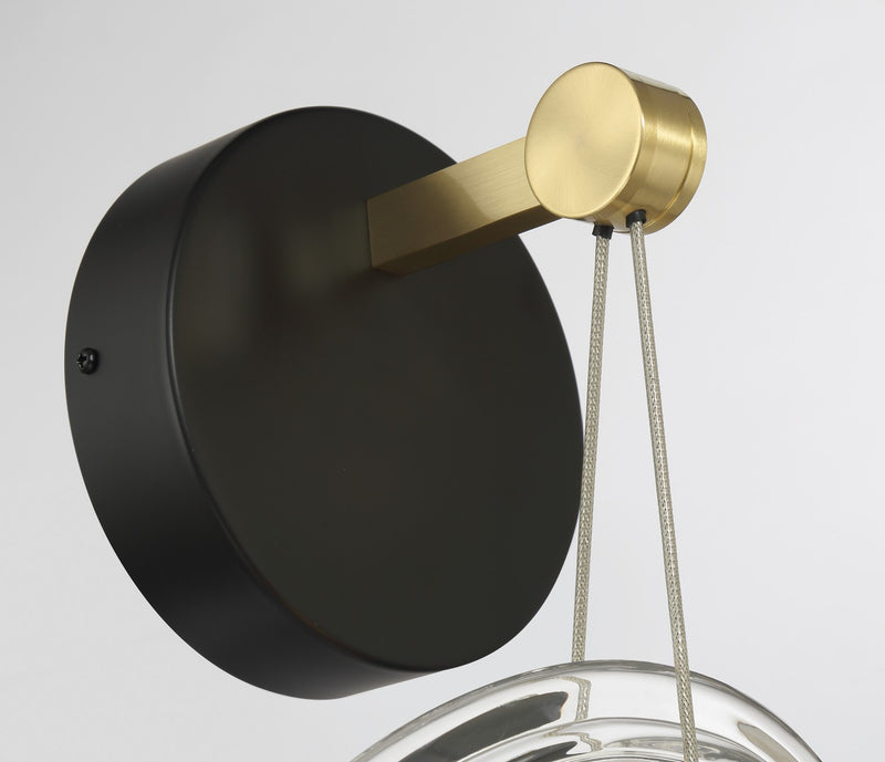 George Kovacs P5602-884-L LED Wall Sconce, Coal And Brushed Gold