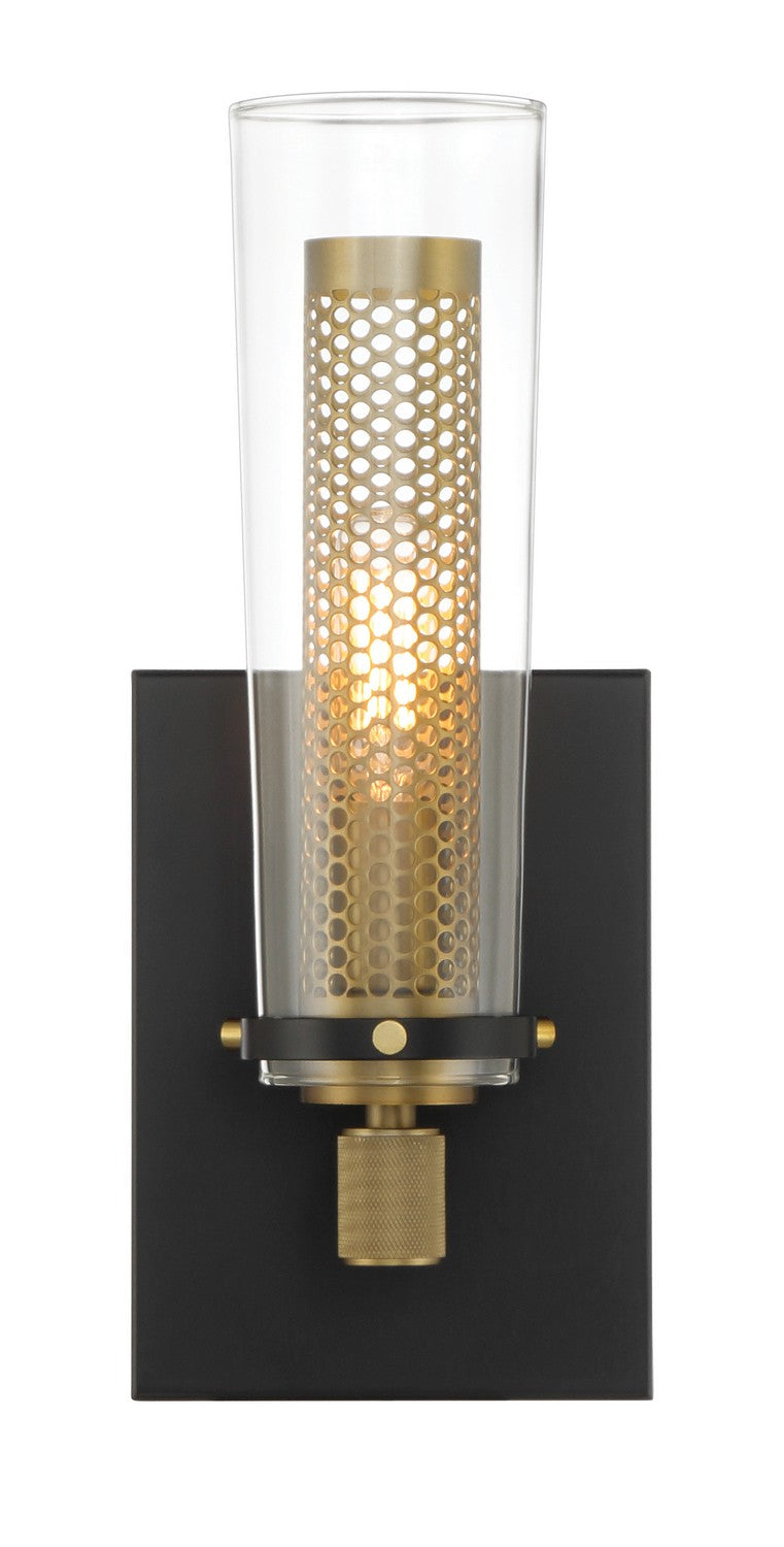 Minka-Lavery 2181-726 One Light Wall Sconce, Coal And Soft Brass