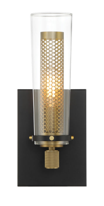 Minka-Lavery 2181-726 One Light Wall Sconce, Coal And Soft Brass