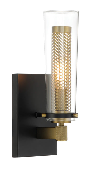 Minka-Lavery 2181-726 One Light Wall Sconce, Coal And Soft Brass