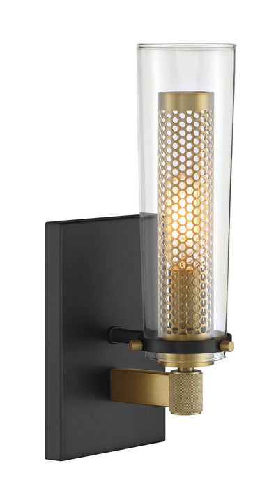 Minka-Lavery 2181-726 One Light Wall Sconce, Coal And Soft Brass