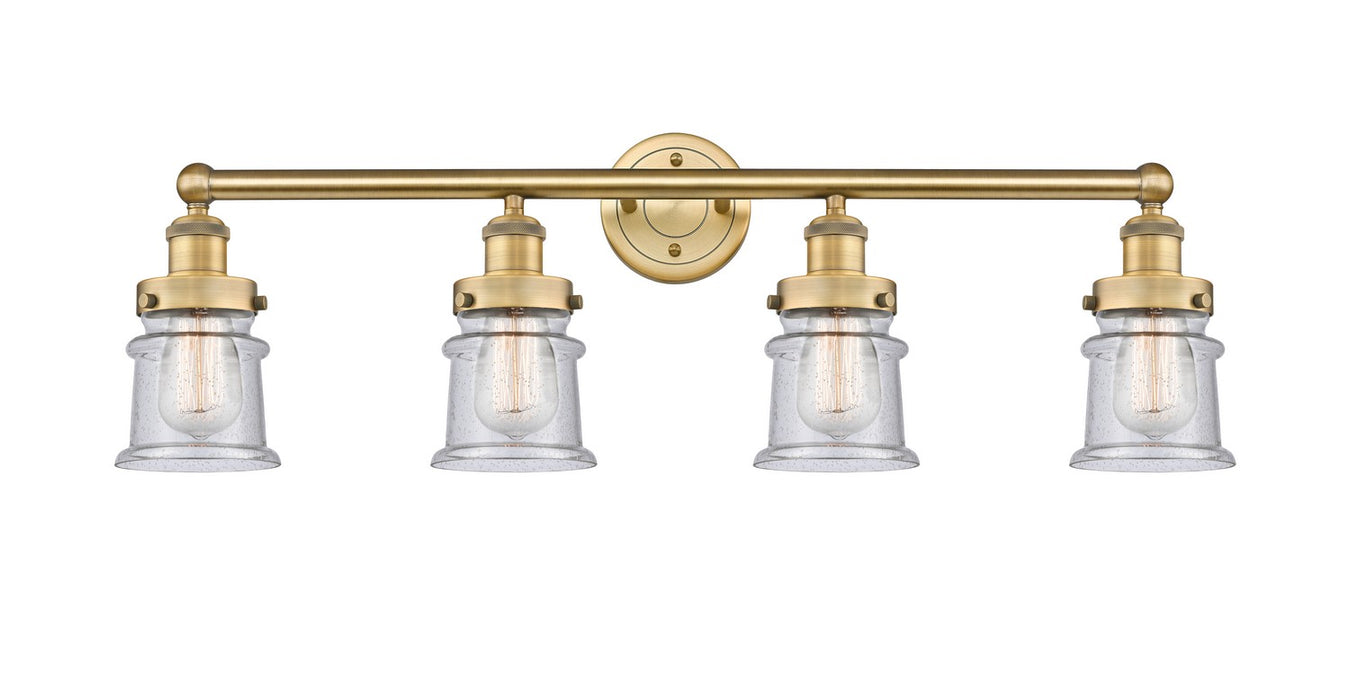 Innovations 616-4W-BB-G184S Four Light Bath Vanity, Brushed Brass
