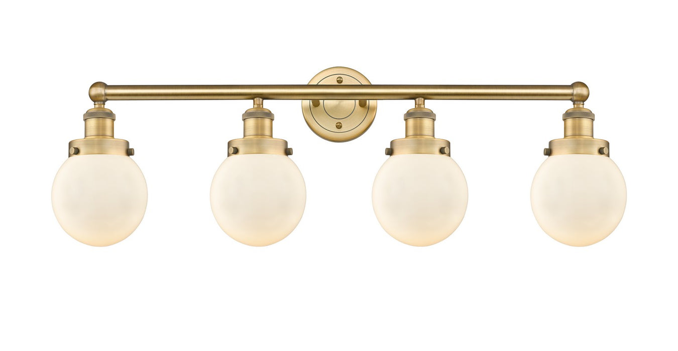 Innovations 616-4W-BB-G201-6 Four Light Bath Vanity, Brushed Brass