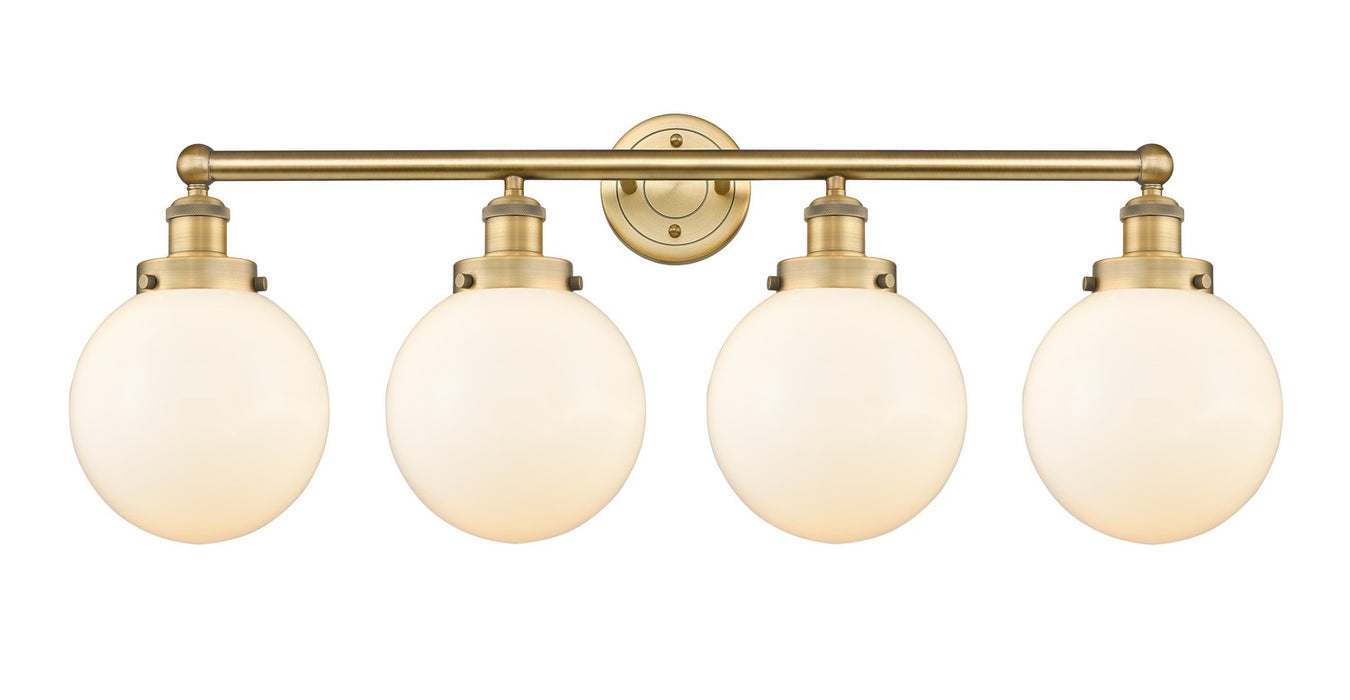 Innovations 616-4W-BB-G201-8 Four Light Bath Vanity, Brushed Brass