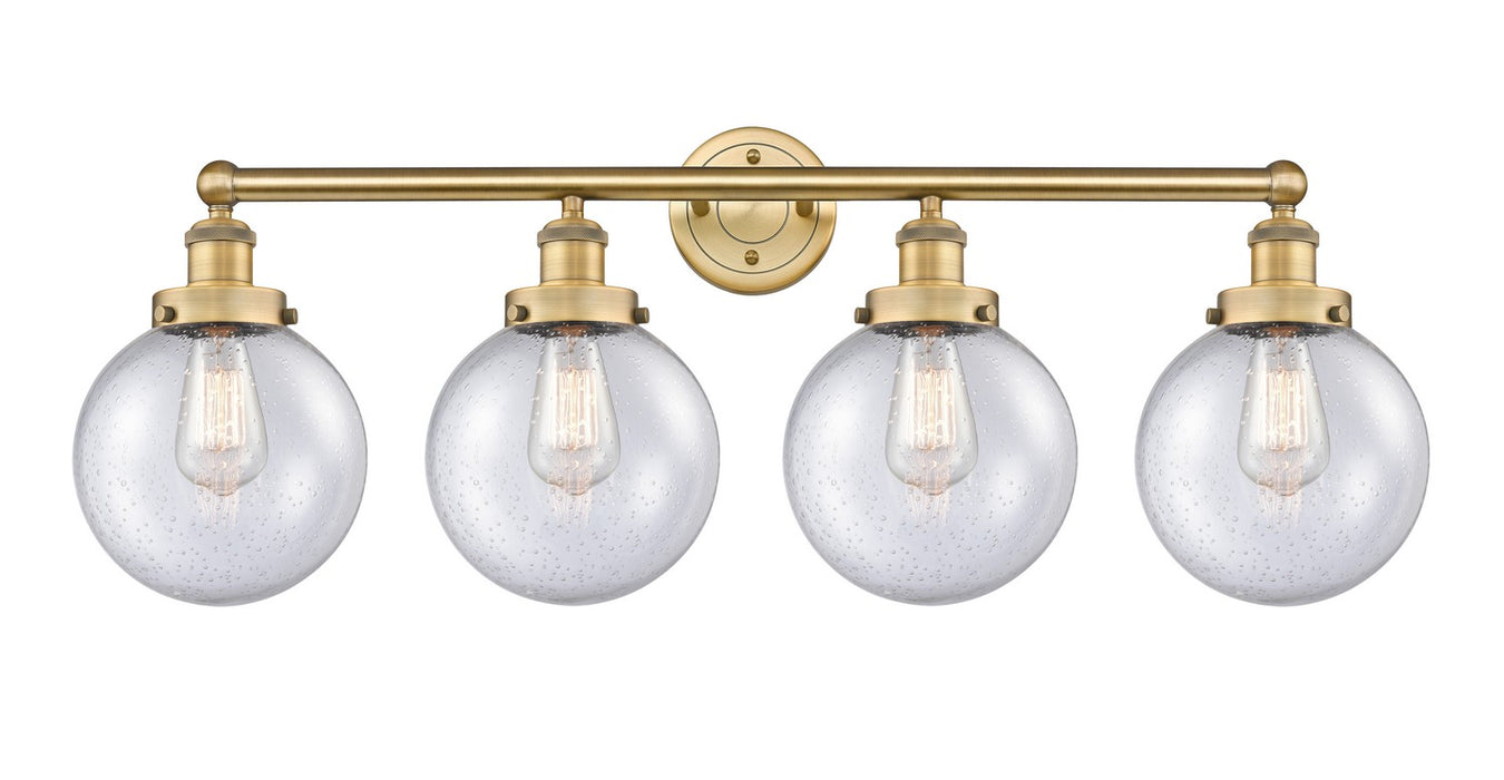 Innovations 616-4W-BB-G204-8 Four Light Bath Vanity, Brushed Brass