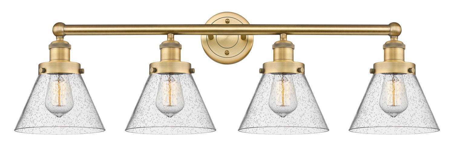Innovations 616-4W-BB-G44 Four Light Bath Vanity, Brushed Brass