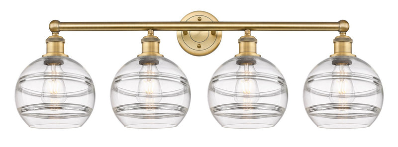 Innovations 616-4W-BB-G556-8CL Four Light Bath Vanity, Brushed Brass