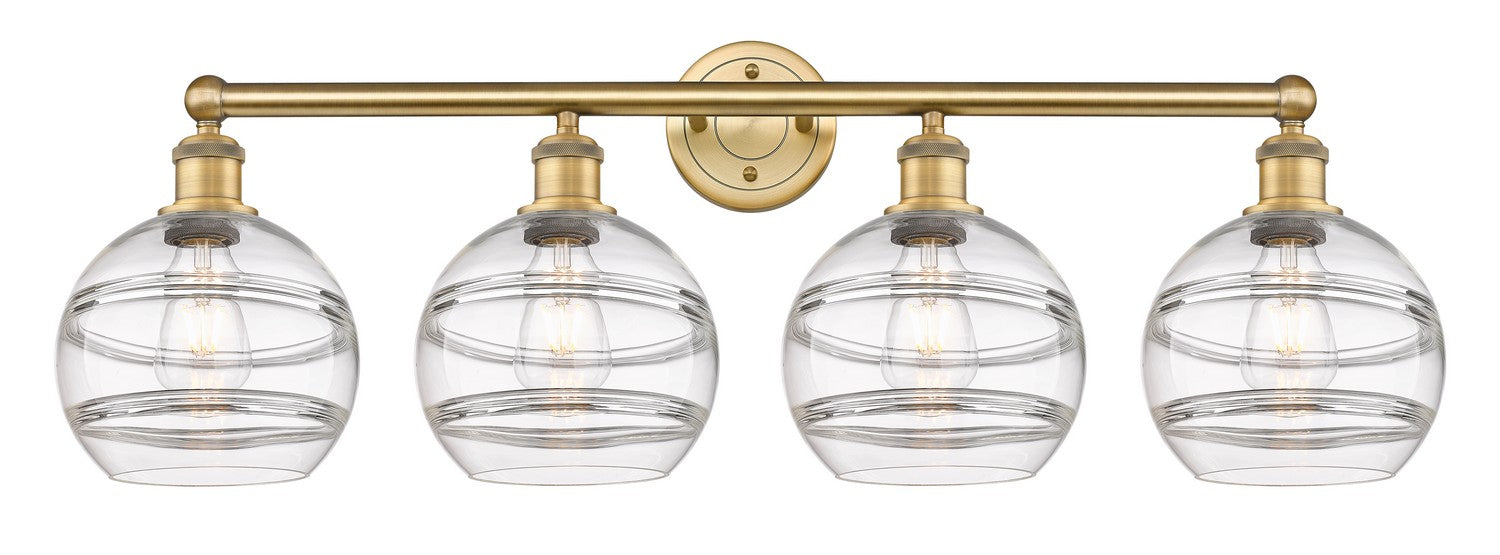 Innovations 616-4W-BB-G556-8CL Four Light Bath Vanity, Brushed Brass