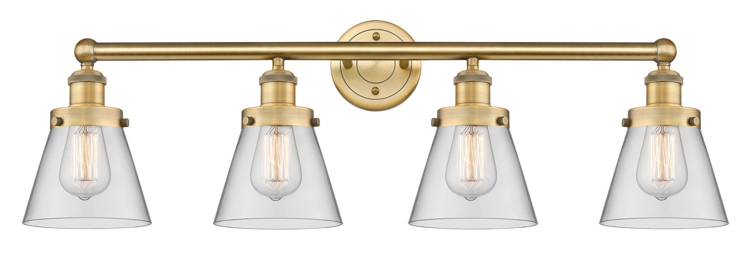 Innovations 616-4W-BB-G62 Four Light Bath Vanity, Brushed Brass