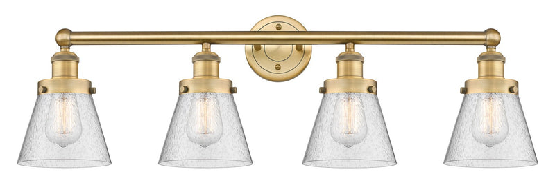 Innovations 616-4W-BB-G64 Four Light Bath Vanity, Brushed Brass