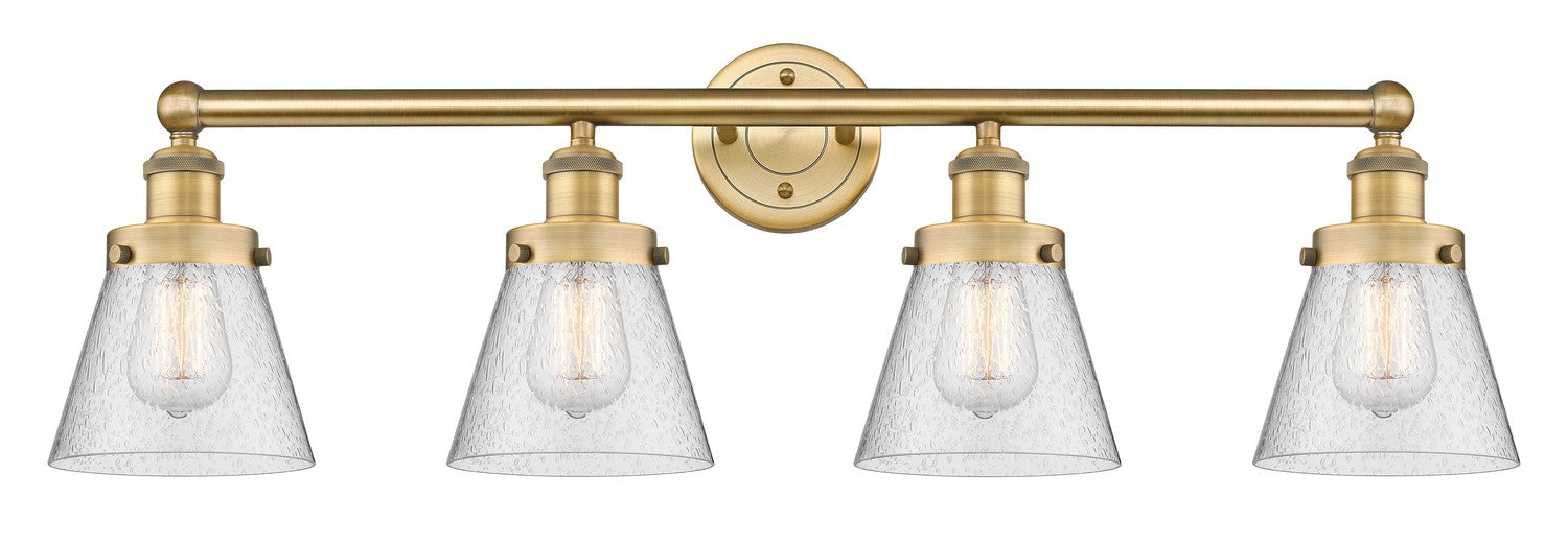 Innovations 616-4W-BB-G64 Four Light Bath Vanity, Brushed Brass