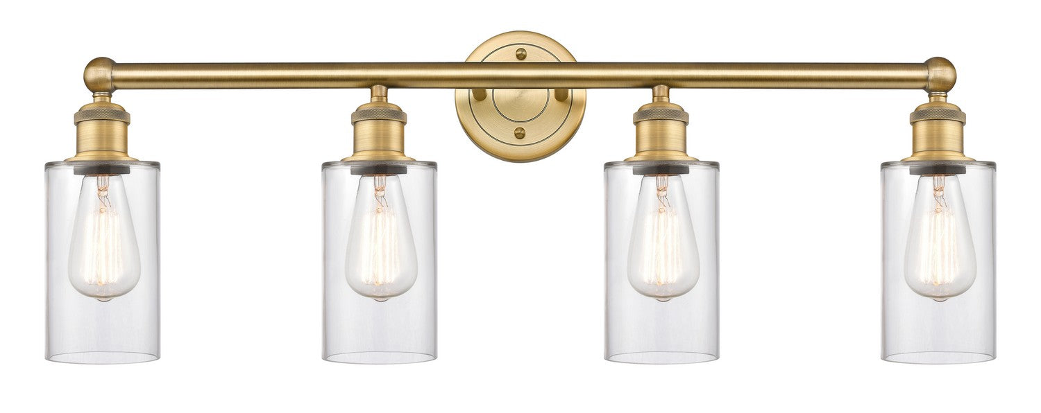 Innovations 616-4W-BB-G802 Four Light Bath Vanity, Brushed Brass