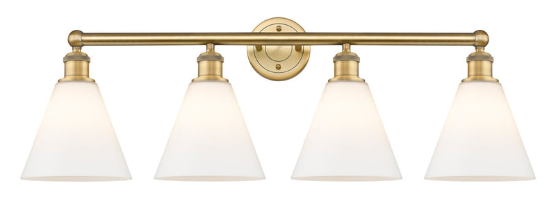 Innovations 616-4W-BB-GBC-81 Four Light Bath Vanity, Brushed Brass