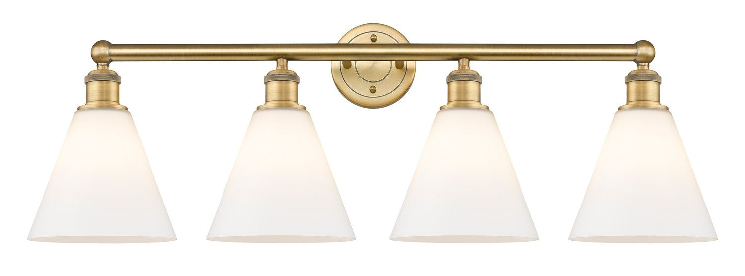 Innovations 616-4W-BB-GBC-81 Four Light Bath Vanity, Brushed Brass