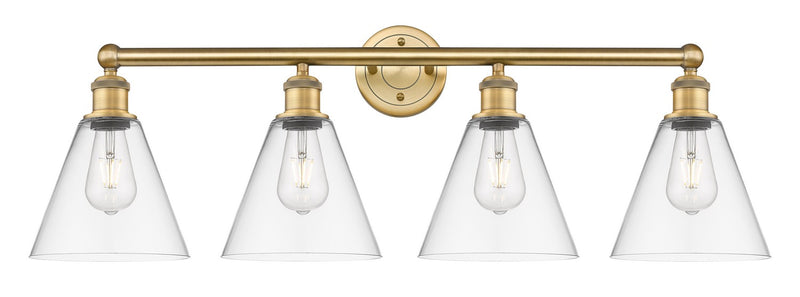 Innovations 616-4W-BB-GBC-82 Four Light Bath Vanity, Brushed Brass