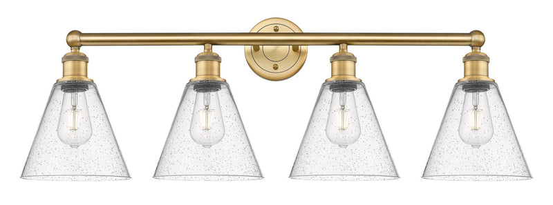 Innovations 616-4W-BB-GBC-84 Four Light Bath Vanity, Brushed Brass