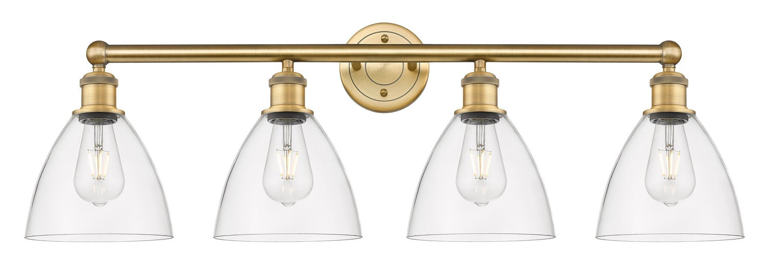 Innovations 616-4W-BB-GBD-752 Four Light Bath Vanity, Brushed Brass