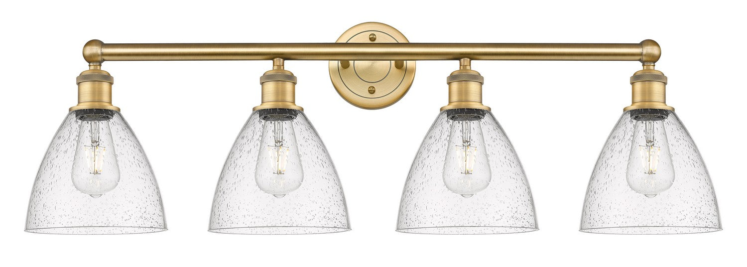 Innovations 616-4W-BB-GBD-754 Four Light Bath Vanity, Brushed Brass