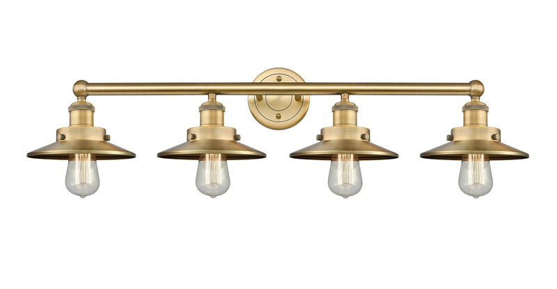 Innovations 616-4W-BB-M4-BB Four Light Bath Vanity, Brushed Brass