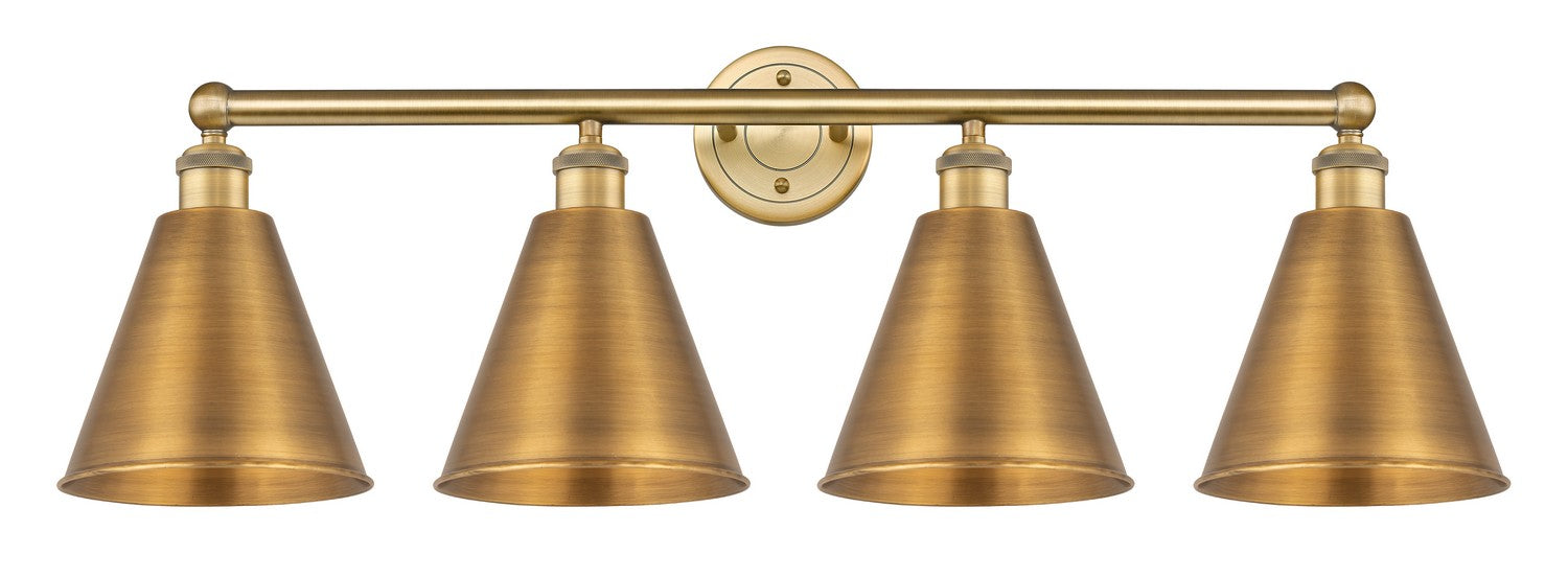 Innovations 616-4W-BB-MBC-8-BB Four Light Bath Vanity, Brushed Brass