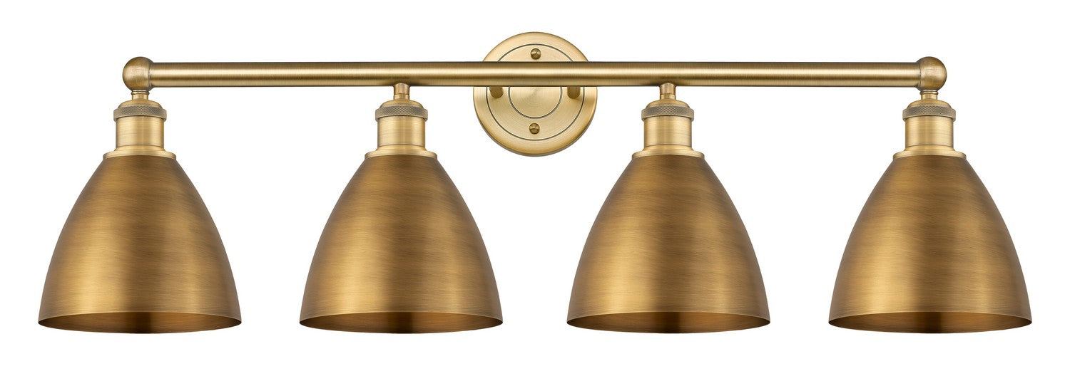 Innovations 616-4W-BB-MBD-75-BB Four Light Bath Vanity, Brushed Brass