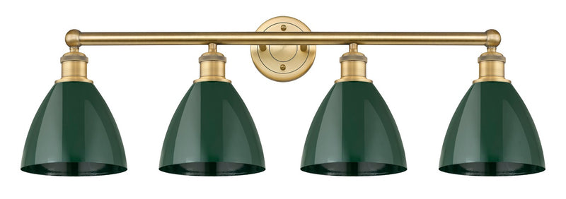 Innovations 616-4W-BB-MBD-75-GR Four Light Bath Vanity, Brushed Brass