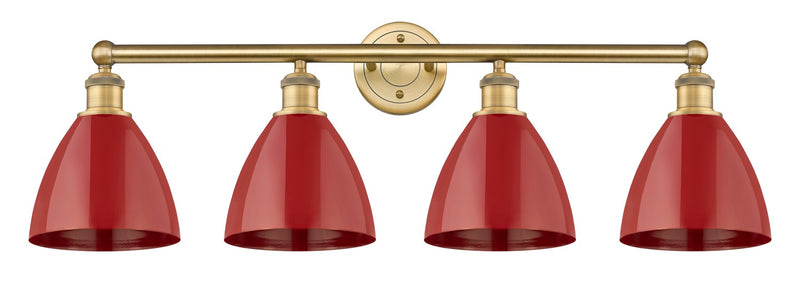 Innovations 616-4W-BB-MBD-75-RD Four Light Bath Vanity, Brushed Brass