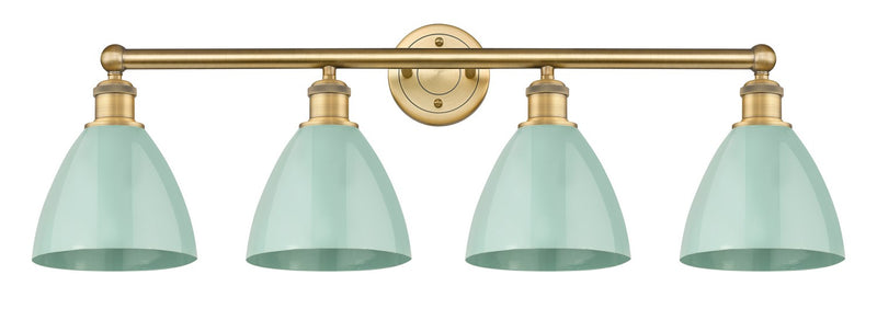 Innovations 616-4W-BB-MBD-75-SF Four Light Bath Vanity, Brushed Brass