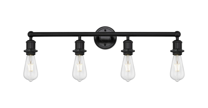 Innovations 616-4W-BK Four Light Bath Vanity, Matte Black