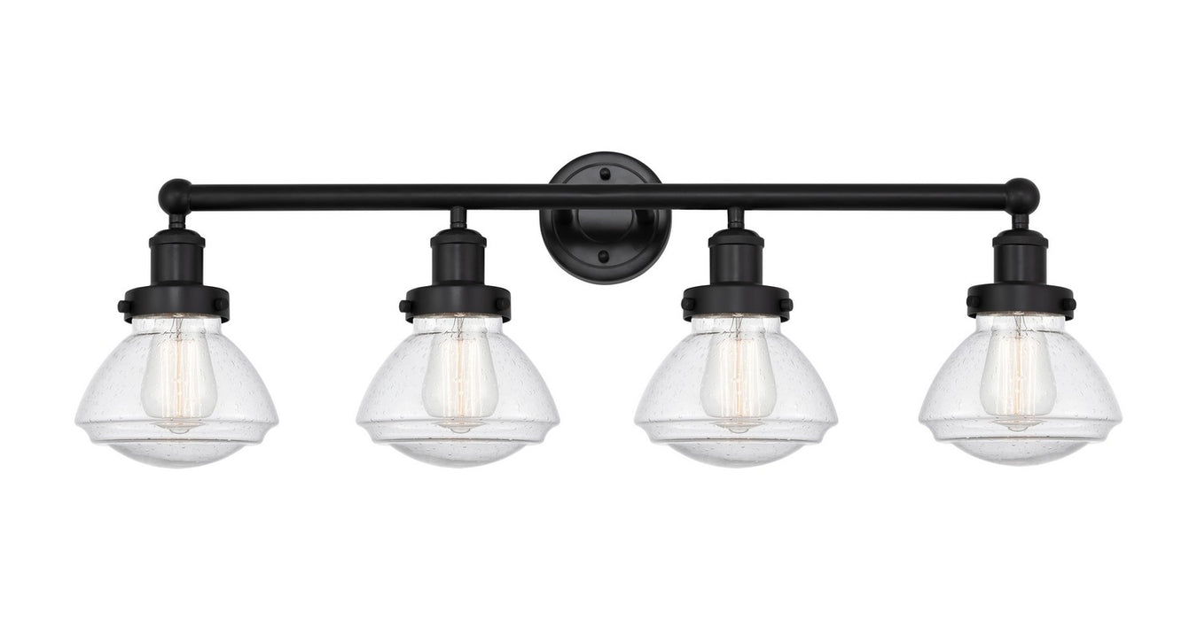 Innovations 616-4W-BK-G324 Four Light Bath Vanity, Matte Black