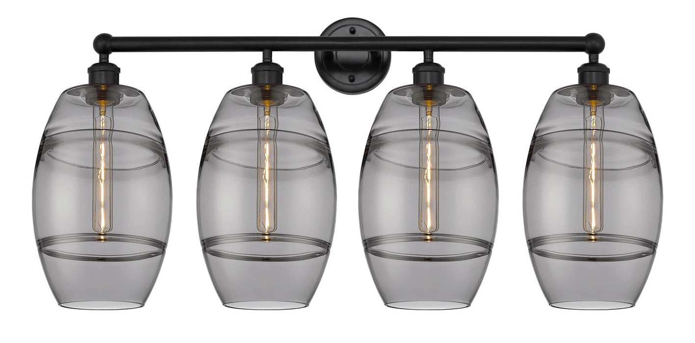 Innovations 616-4W-BK-G557-8SM Four Light Bath Vanity, Matte Black