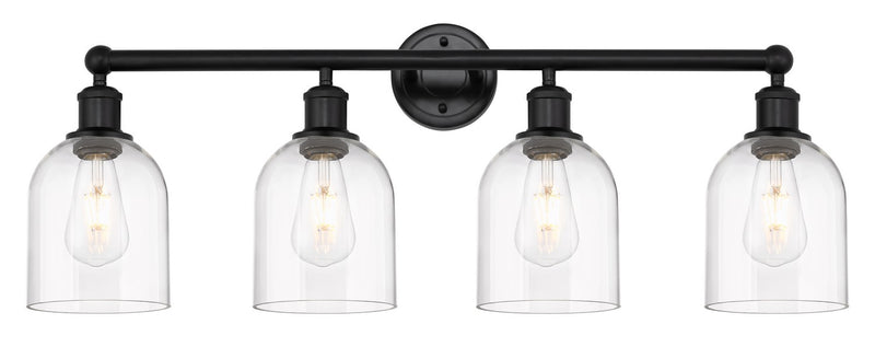 Innovations 616-4W-BK-G558-6CL Four Light Bath Vanity, Matte Black