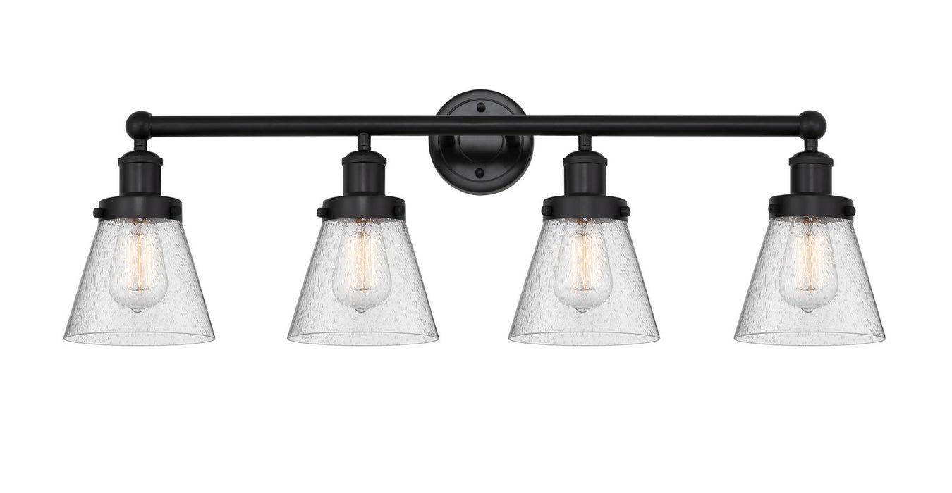 Innovations 616-4W-BK-G64 Four Light Bath Vanity, Matte Black