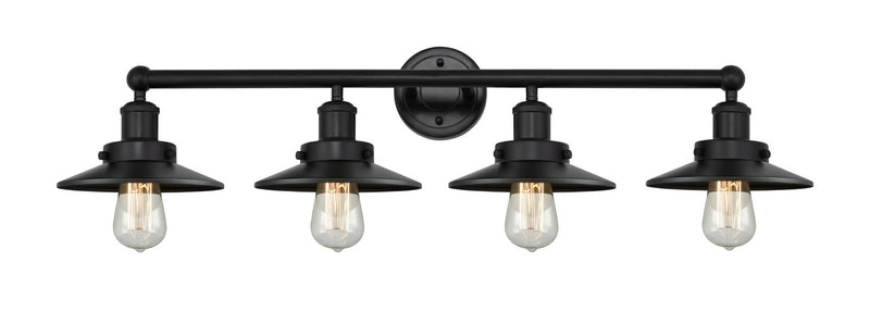 Innovations 616-4W-BK-M6-BK Four Light Bath Vanity, Matte Black