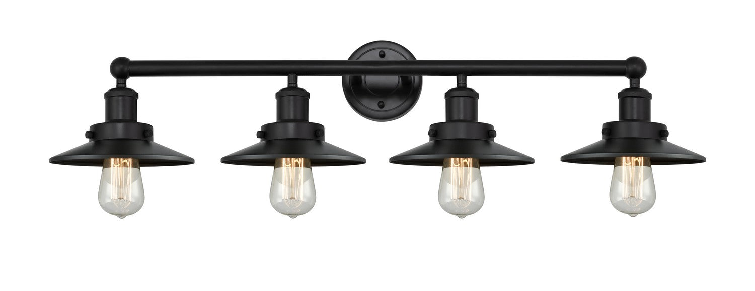 Innovations 616-4W-BK-M6-BK Four Light Bath Vanity, Matte Black