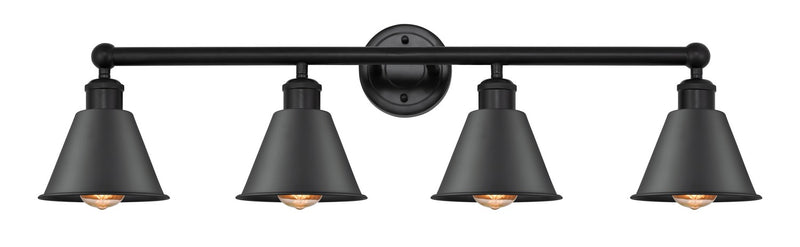Innovations 616-4W-BK-M8-BK Four Light Bath Vanity, Matte Black