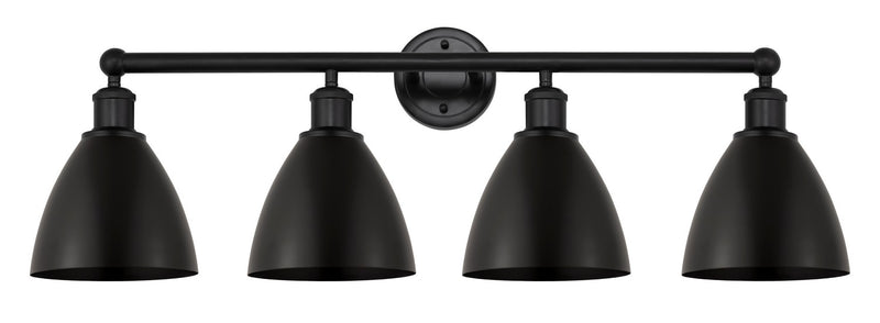Innovations 616-4W-BK-MBD-75-BK Four Light Bath Vanity, Matte Black