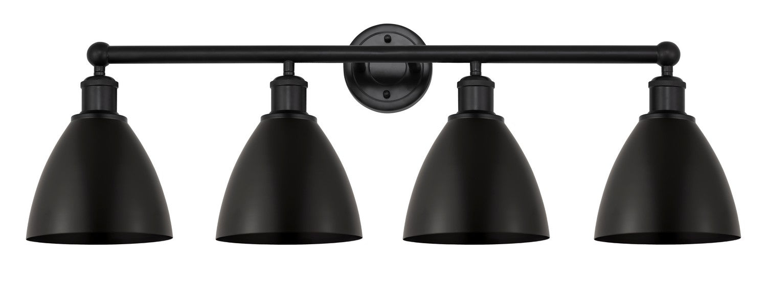 Innovations 616-4W-BK-MBD-75-BK Four Light Bath Vanity, Matte Black