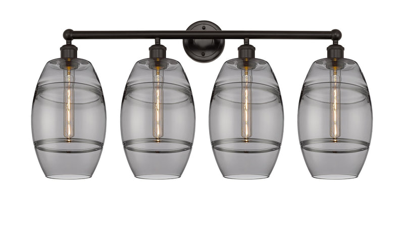 Innovations 616-4W-OB-G557-8SM Four Light Bath Vanity, Oil Rubbed Bronze