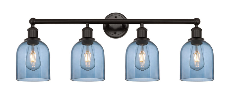 Innovations 616-4W-OB-G558-6BL Four Light Bath Vanity, Oil Rubbed Bronze