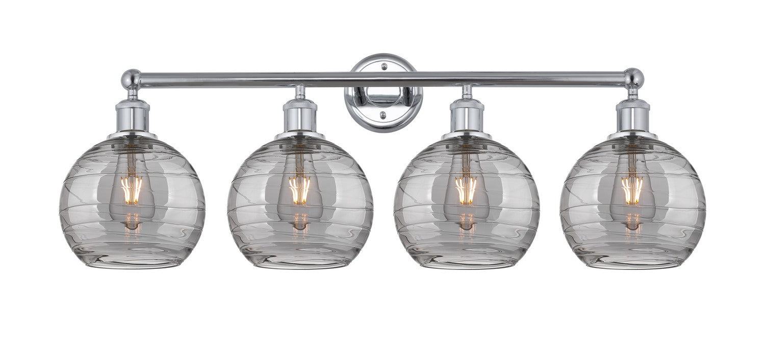 Innovations 616-4W-PC-G1213-8SM Four Light Bath Vanity, Polished Chrome