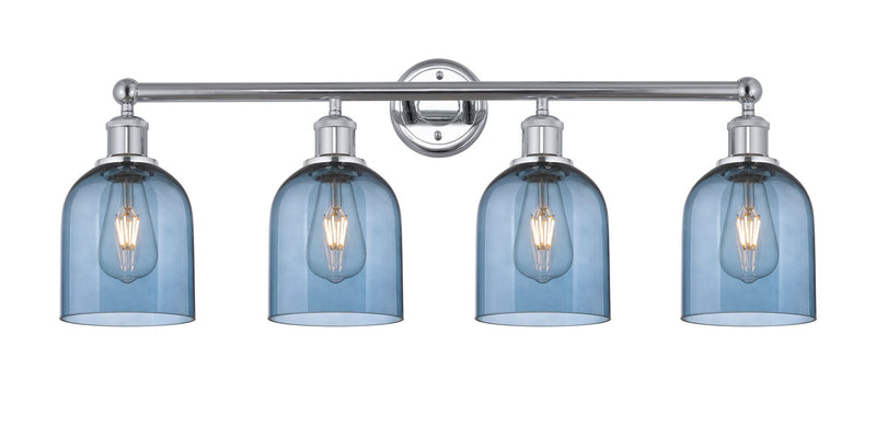 Innovations 616-4W-PC-G558-6BL Four Light Bath Vanity, Polished Chrome