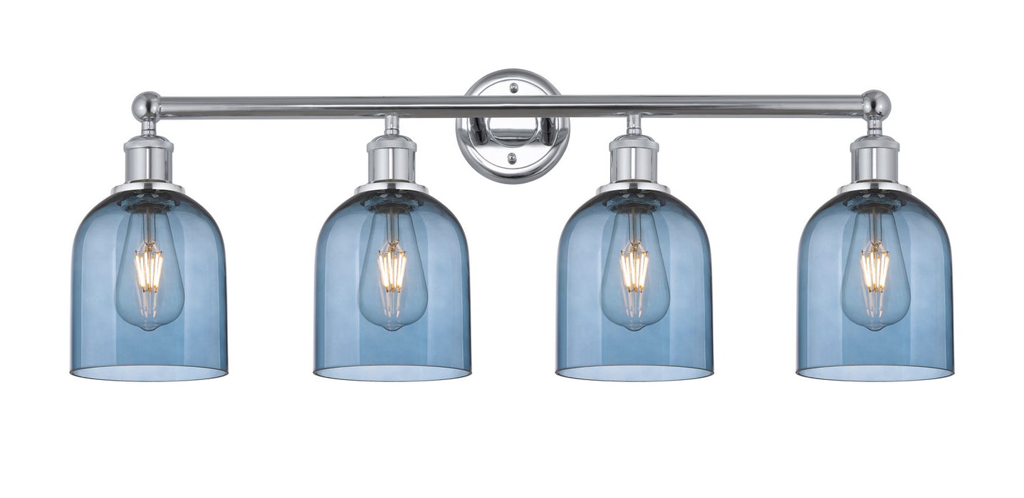 Innovations 616-4W-PC-G558-6BL Four Light Bath Vanity, Polished Chrome