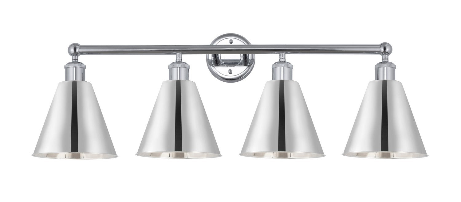 Innovations 616-4W-PC-MBC-8-PC Four Light Bath Vanity, Polished Chrome