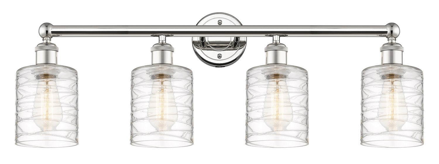 Innovations 616-4W-PN-G1113 Four Light Bath Vanity, Polished Nickel