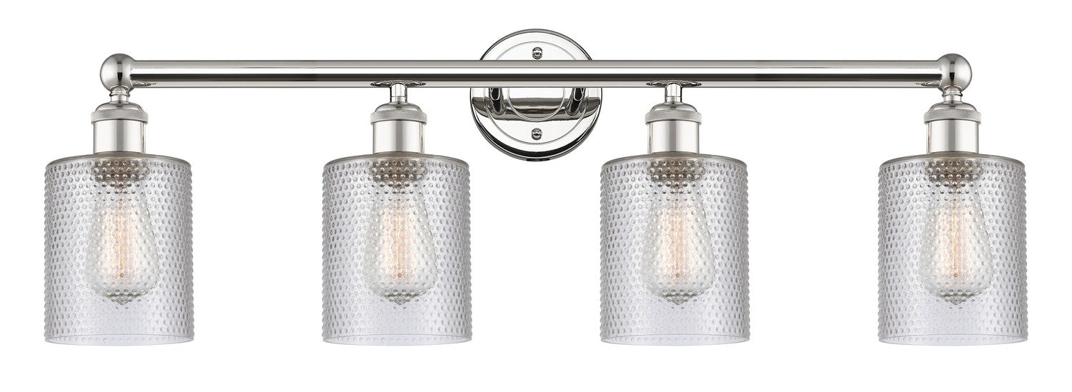 Innovations 616-4W-PN-G112 Four Light Bath Vanity, Polished Nickel