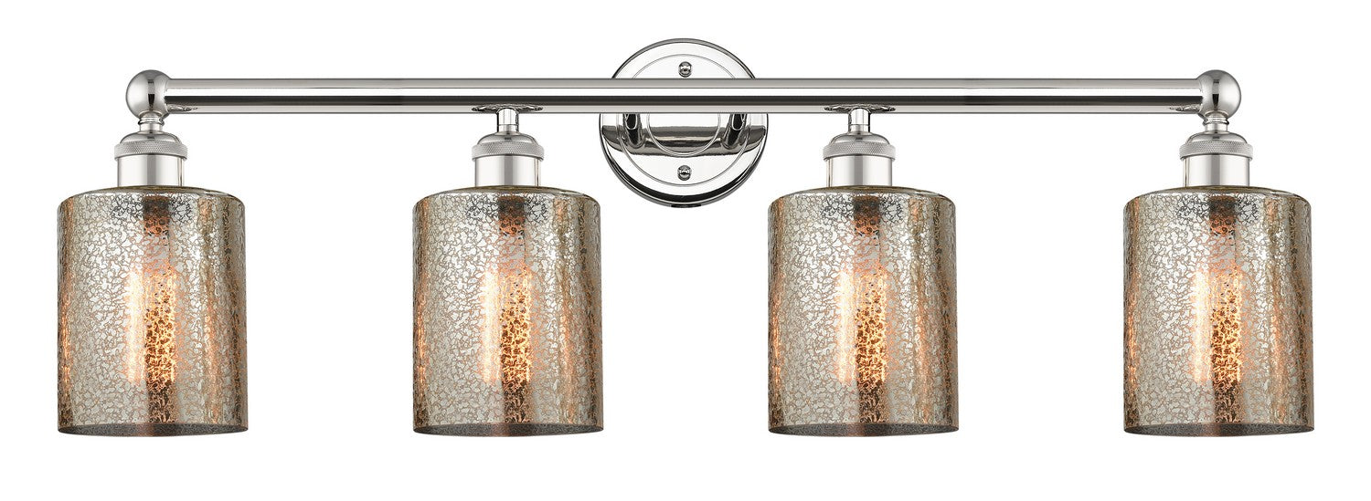 Innovations 616-4W-PN-G116 Four Light Bath Vanity, Polished Nickel
