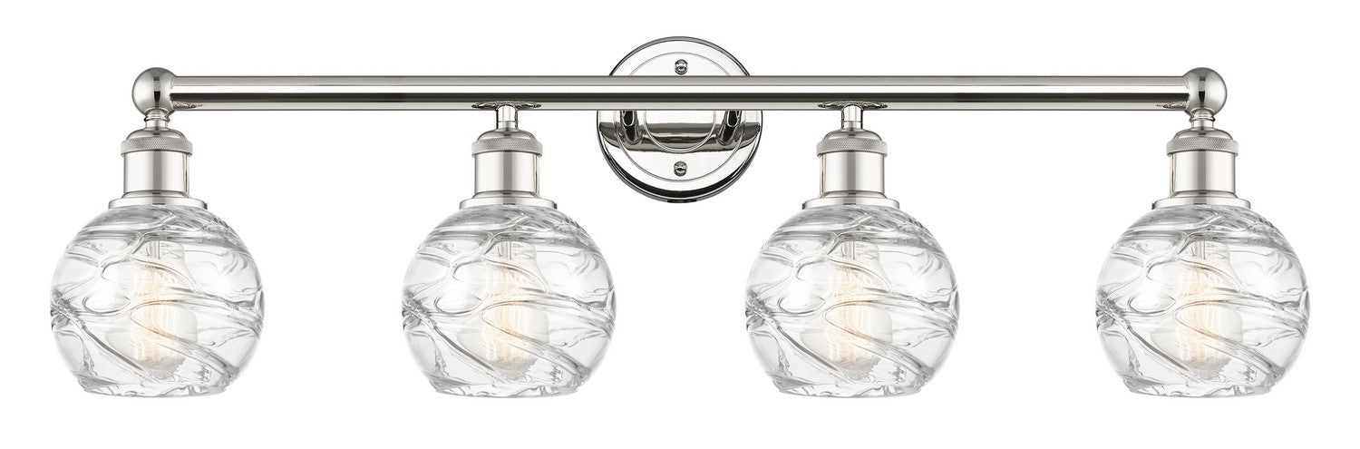 Innovations 616-4W-PN-G1213-6 Four Light Bath Vanity, Polished Nickel
