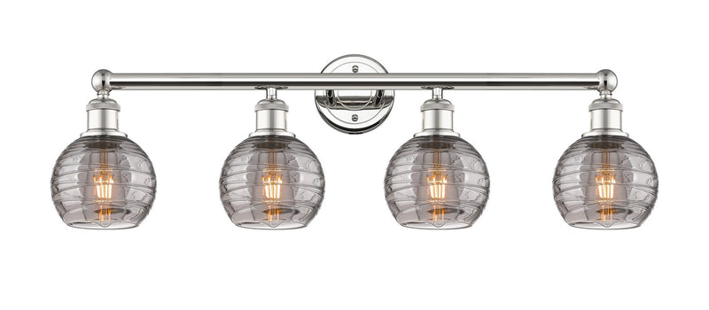 Innovations 616-4W-PN-G1213-6SM Four Light Bath Vanity, Polished Nickel